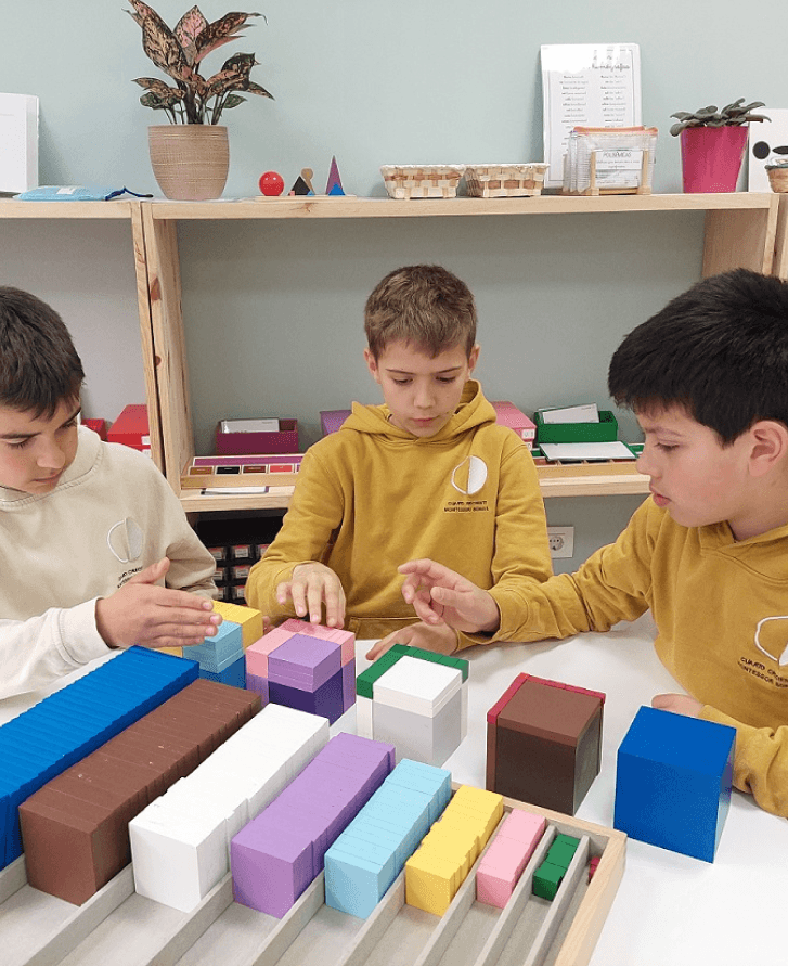 La EDUCACIÓN CÓSMICA es la base sobre la que se construye el aprendizaje en un ambiente Montessori de Taller.